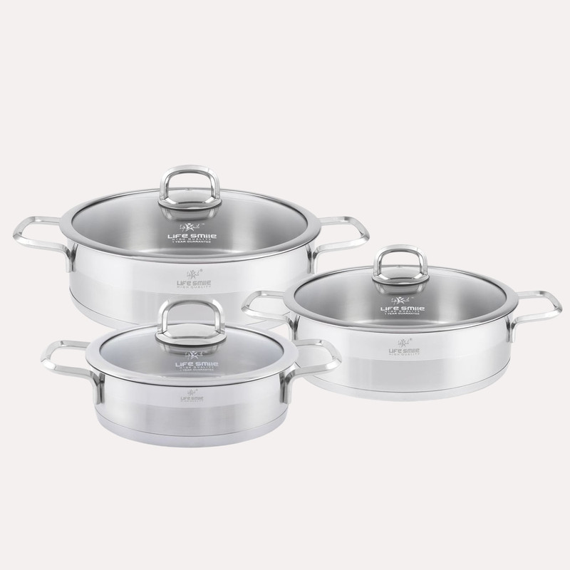 سرویس تابه 6 پارچه لایف اسمایل مدل LIFEP12SHR-6