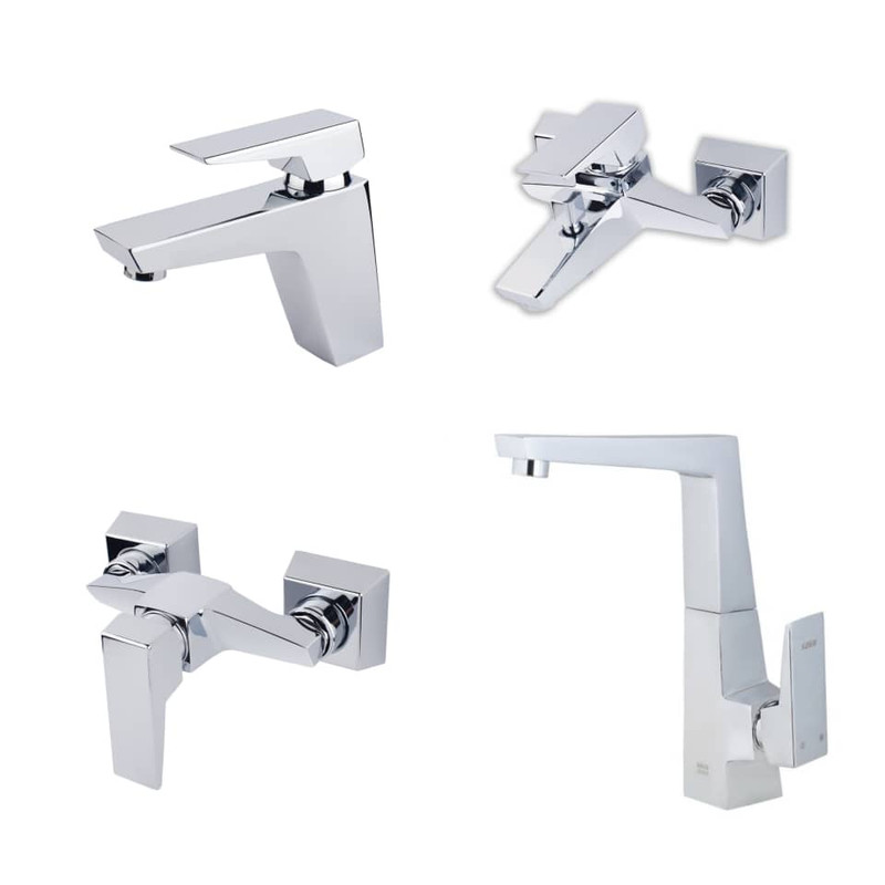 ست شیرآلات کسری مدل کنکورد رنگ کرم