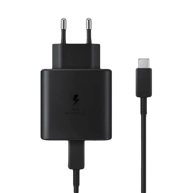 شارژر دیواری 25 وات مدل samsun2pin TA845 به همراه کابل تبدیل USB-C