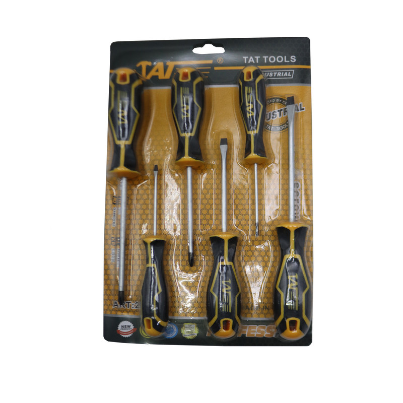 پیچ گوشتی دوسو و چهار سو  تات مدل YP-ART2370 بسته 6 عددی