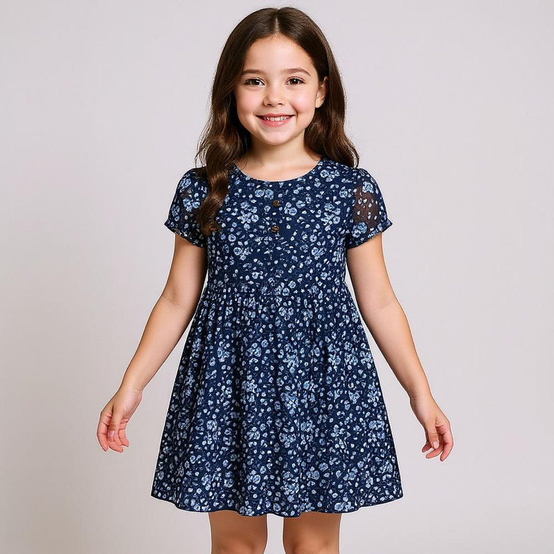 پیراهن دخترانه لوپیلو مدل گل دار 2024