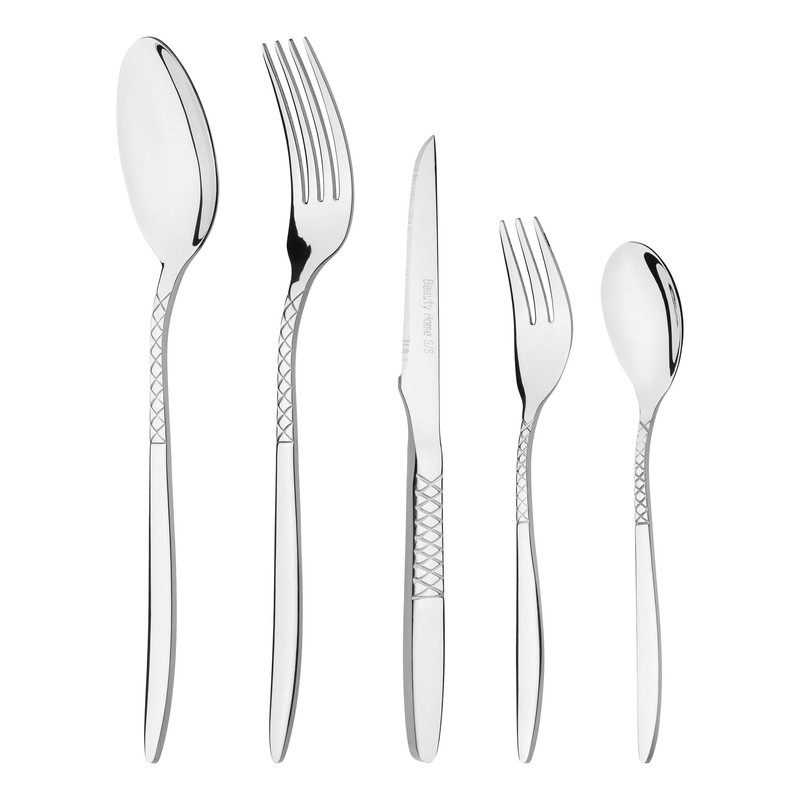 سرویس قاشق و چنگال 30 پارچه 6 نفره بیوتی هوم مدل 161 اکونومی