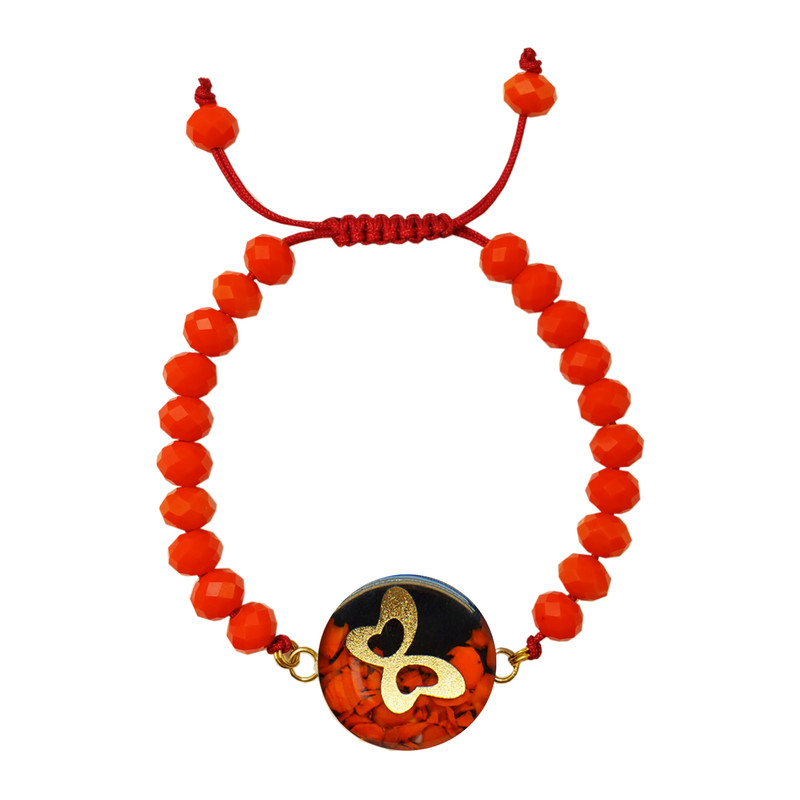 دستبند مهره ای زنانه آلتین هنر بزازیان مدل پروانه