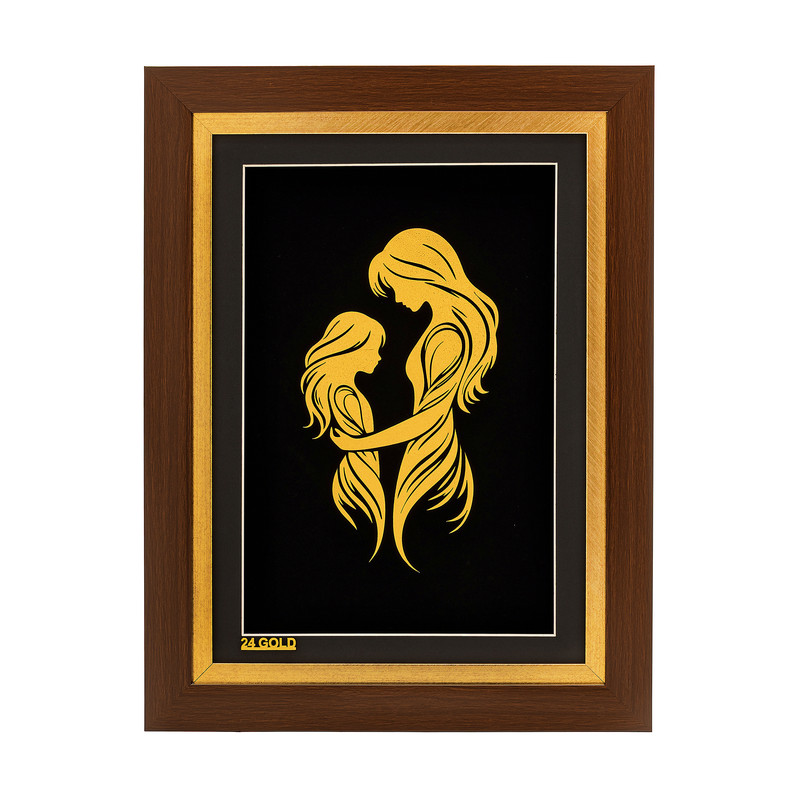 تابلو طلا کوب آلتین هنر مدل مادر و دختر