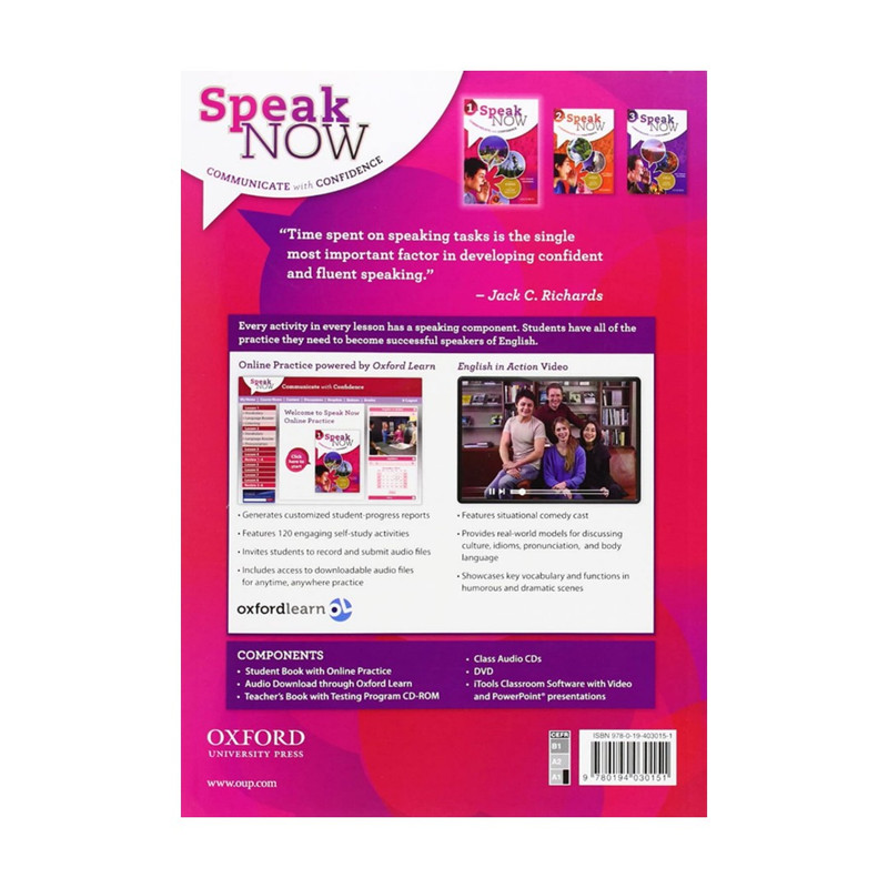 کتاب Speak Now 1 اثر Jack C.Richards & David Bohlke انتشارات آکسفورد 