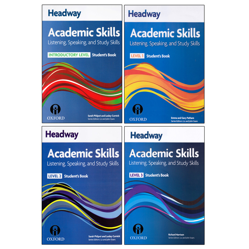 کتاب Headway Academic Skills Listening, Speaking, And Study Skills اثر جمعی از نویسندگان انتشارات الوندپویان 4 جلدی