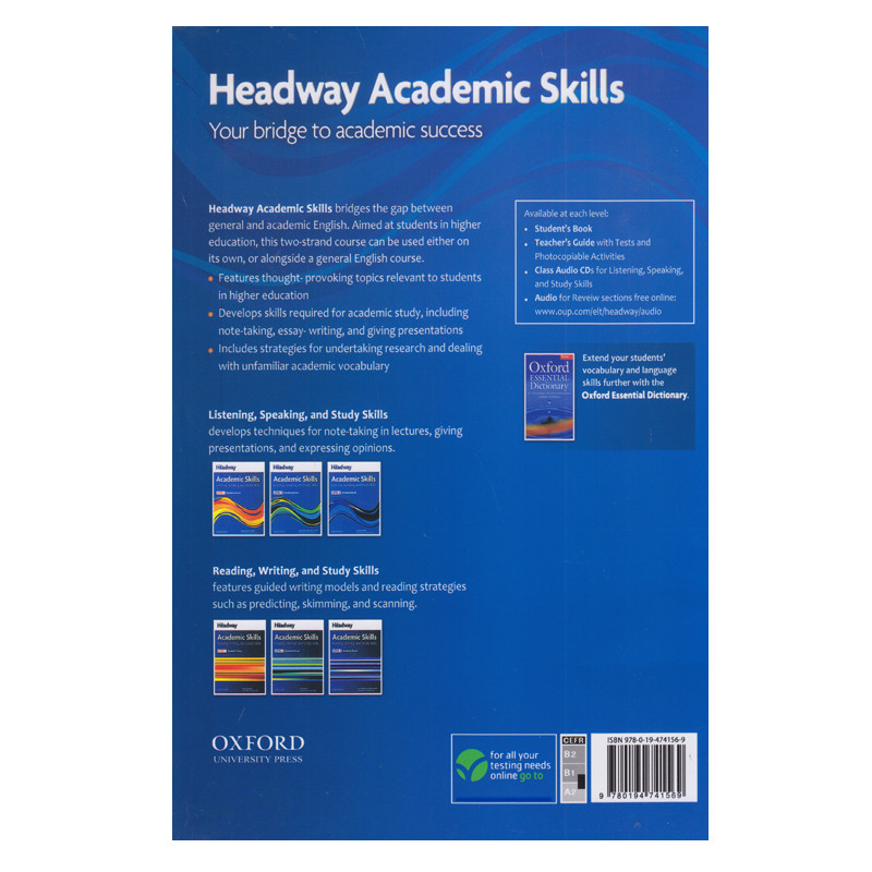 کتاب Headway Academic Skills Listening, Speaking, Reading, Writing And Study Skills Level Level 1 اثر جمعی از نویسندگان انتشارات الوندپویان دو جلدی