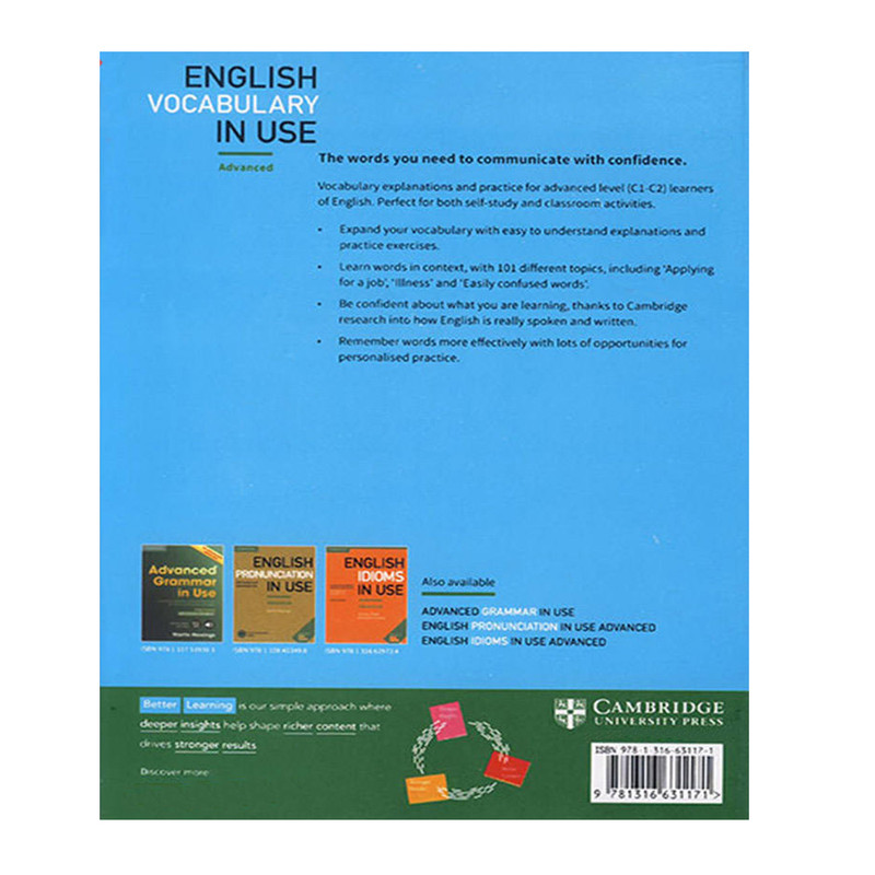 کتاب English Vocabulary In Use Advanced اثر Michael McCarthy And Felicity O`Dell انتشارات اشتیاق نور