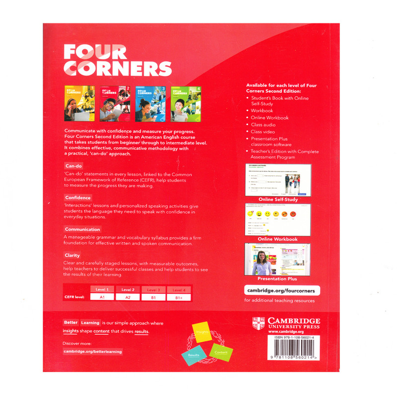 کتاب Four Corners 2 Second Edition اثر Jack C. Richards And David Bohlke انتشارات الوندپویان