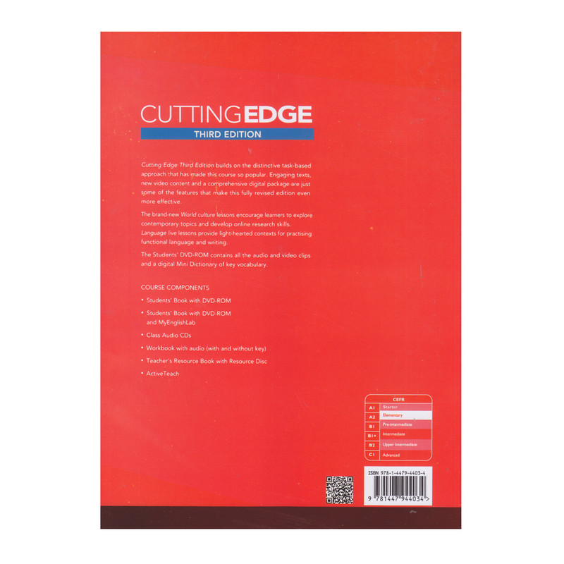 کتاب Cutting Edge Elementary Third Edition اثر Sarah Cunningham Peter Moor And Araminta Crace انتشارات الوندپویان