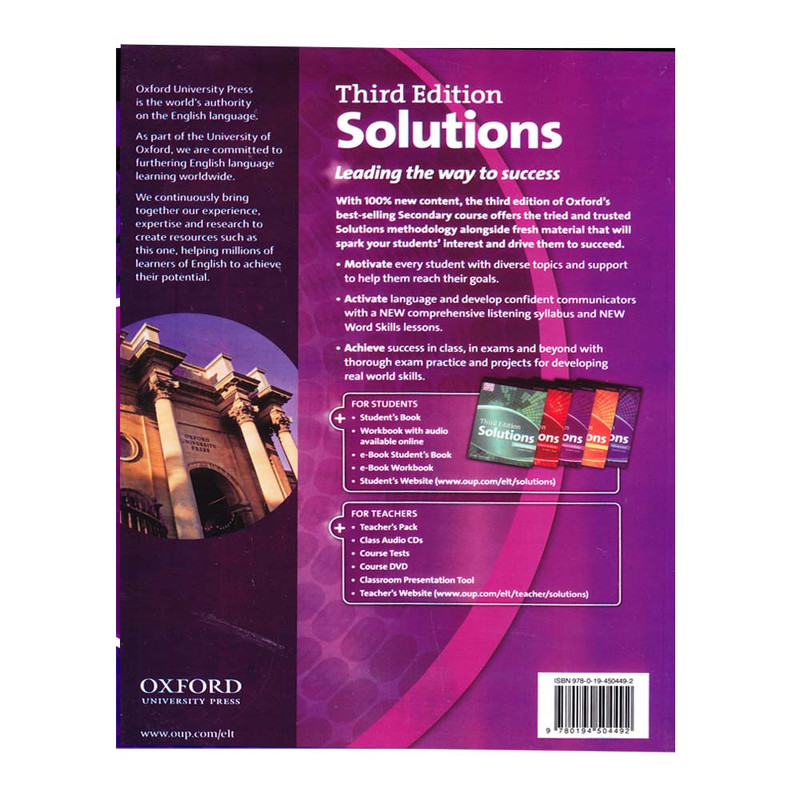 کتاب Solutions Intermediate Third Edition اثر Tim Falla And Paul A Davies انتشارات الوندپویان 