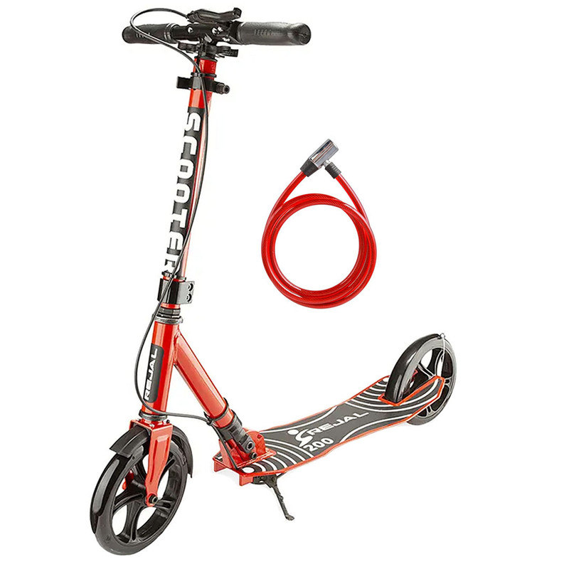 اسکوتر رجال مدل ترمز دار تاشو کد RJL200 به همراه قفل ظرفیت وزنی 95 کیلوگرم