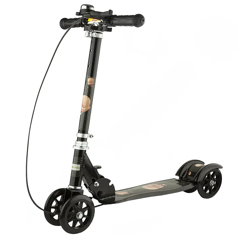 اسکوتر رجال مدل چهار چرخ کد Folding به همراه زنگ هشدار ظرفیت وزنی 75 کیلوگرم