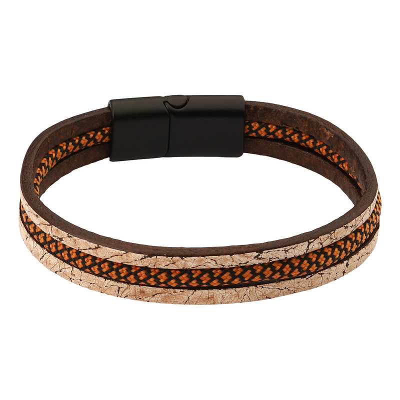 دستبند مردانه مدل Deri 1026