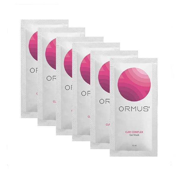 ژل ماسک صورت اورموس مدل کامپلکس خاک رس حجم 15 میلی لیتر بسته 6 عددی