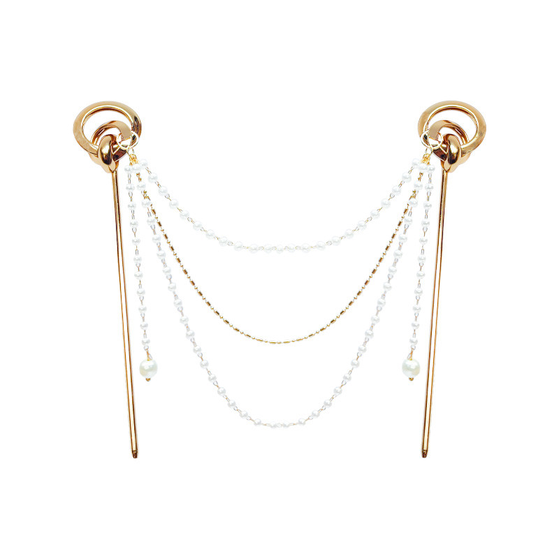 گیره مو زنانه مدل تاکارا  مروارید دار کد 4086ak