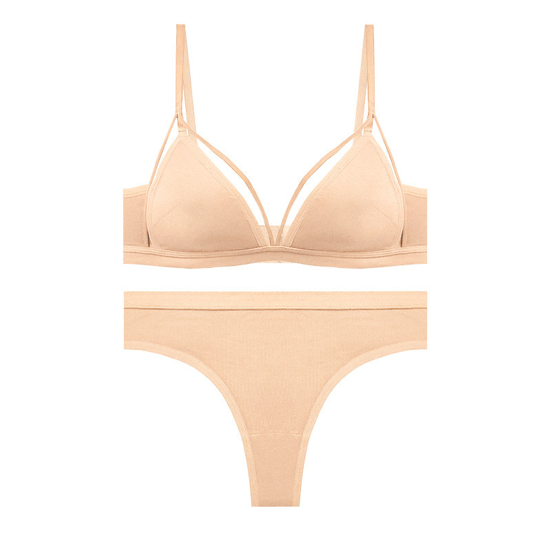 ست شورت و سوتین زنانه آنی لوکس مدل بیکینی هارنس دار بدون فنر کد 31331
