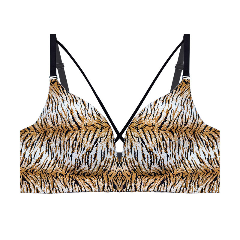 سوتین اسفنجی زنانه آنی لوکس مدل آگرین طرح پلنگی کد 11764s