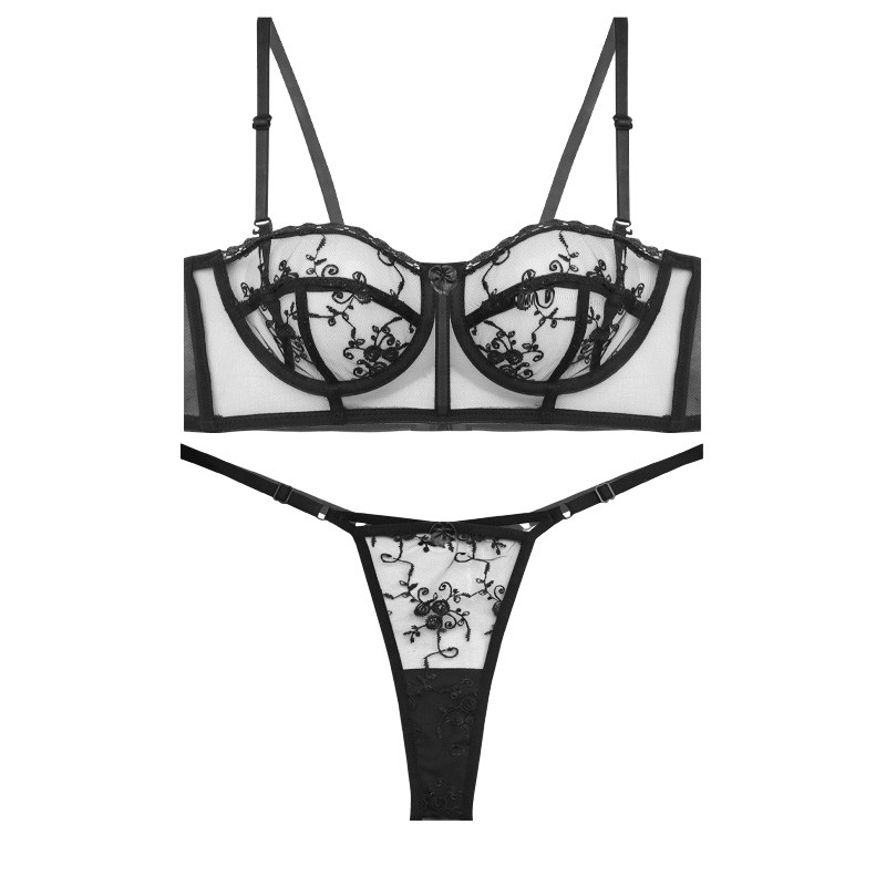 ست شورت و سوتین زنانه مدل گلوریا توری پایه بلند کد 79089wi