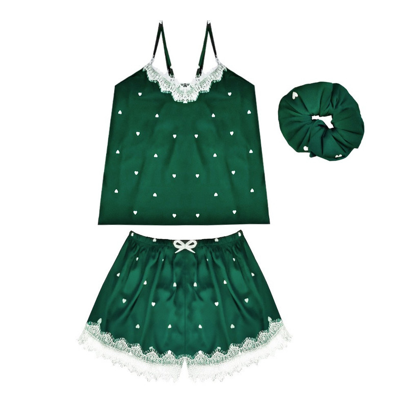 لباس خواب زنانه آنی لوکس مدل قلبی کد 665011 به همراه کش مو