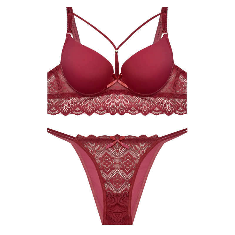 ست شورت و سوتین زنانه مدل پوش آپ هارنس دار کد 686006st