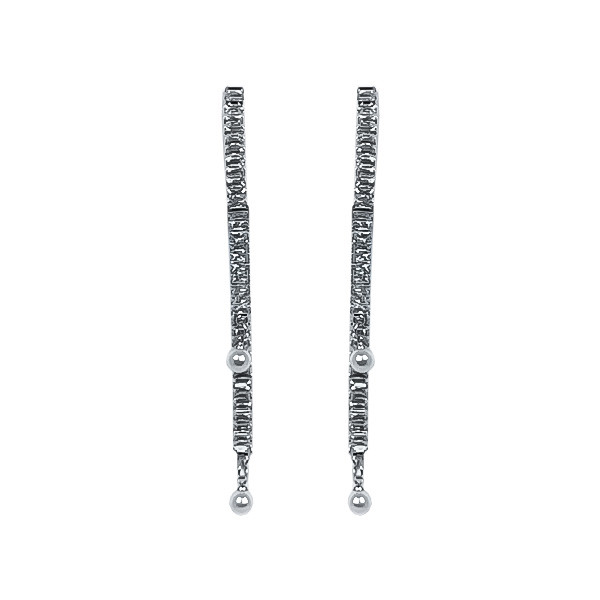 گوشواره زنانه مدل  نگینی آویز دار کد 5008ak