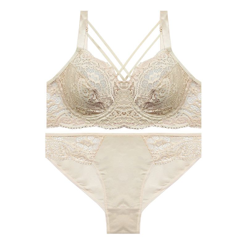 ست شورت و سوتین زنانه آنی لوکس مدل گیپور هارنس دوبل کد 19542ST