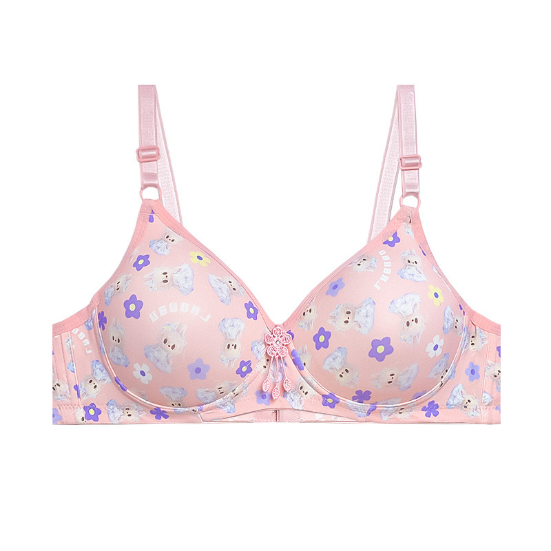 سوتین ساده زنانه آنی لوکس مدل بدون فنر طرح لبوبو کد 30201s