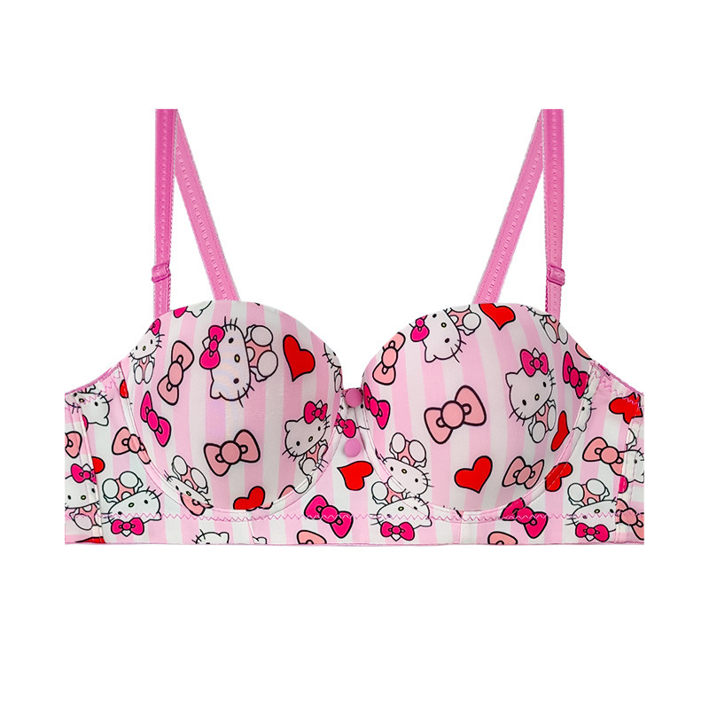 سوتین زنانه آنی لوکس مدل نیم جک طرح کیتی کد 00012s