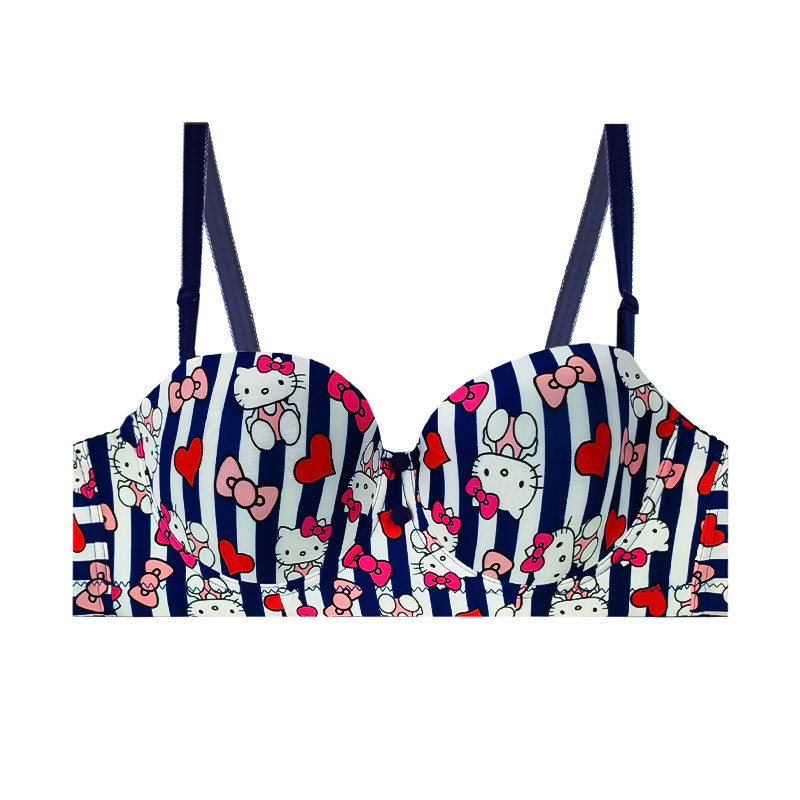 سوتین زنانه آنی لوکس مدل نیم جک طرح کیتی کد 00014s