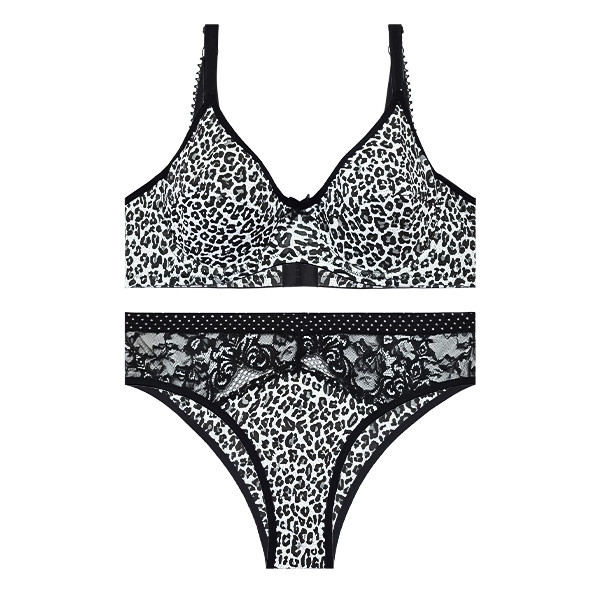 ست شورت و سوتین زنانه آنی لوکس طرح پلنگی کد 22702np