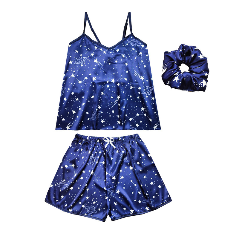 لباس خواب زنانه آنی لوکس مدل ستاره کد 666012L به همراه اسکرانچی