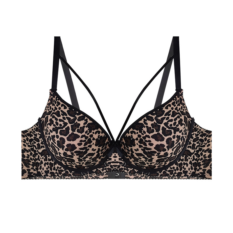 سوتین اسفنجی زنانه آنی لوکس مدل پلنگی هارنس دار کد 211032s