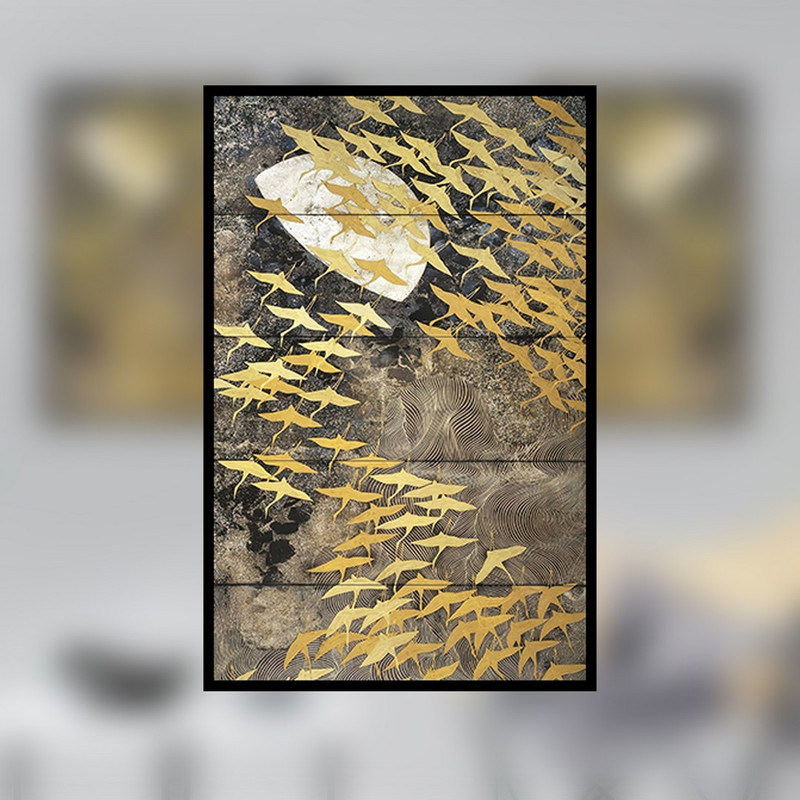 تابلو بکلیت طرح مذهبی ورق طلا سوره ی توحید مدل B-790 مجموعه 3 عددی