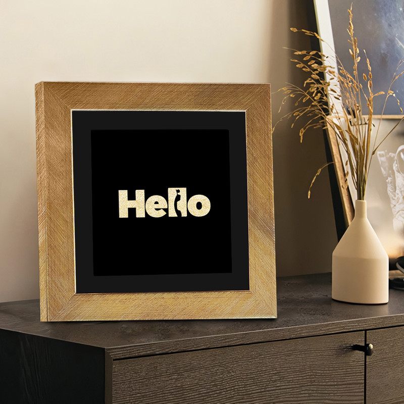تابلو بکلیت طرح دکوری Hello مدل T-129