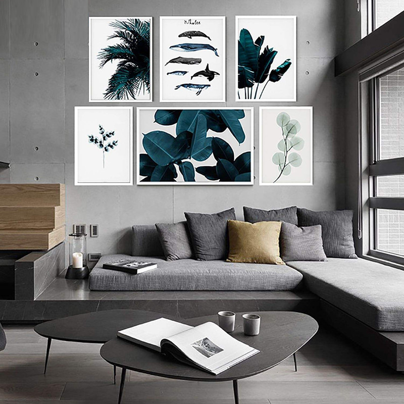 تابلو بکلیت طرح وال و خانه سبز مدل دکوراتیو W-262 بسته 6 عددی