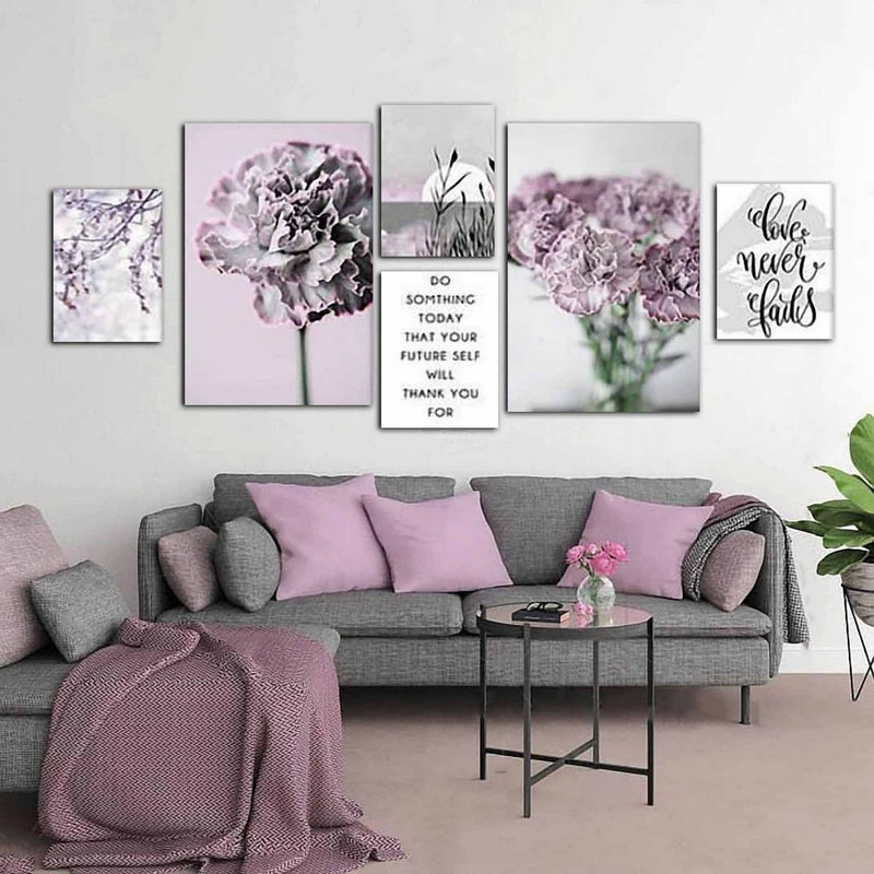 تابلو شاسی بکلیت طرح گل مدل SH-274 مجموعه 6 عددی