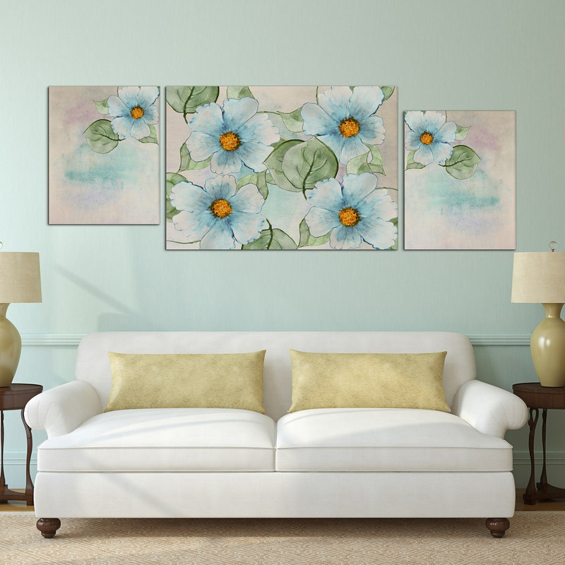 تابلو شاسی بکلیت طرح گل مدل SH-268 مجموعه 3 عددی