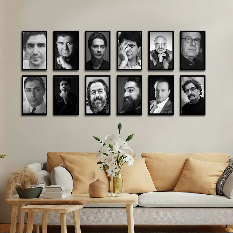 تابلو بکلیت طرح مشاهیر موسیقی ایران مدل B-1760 مجموعه 12 عددی