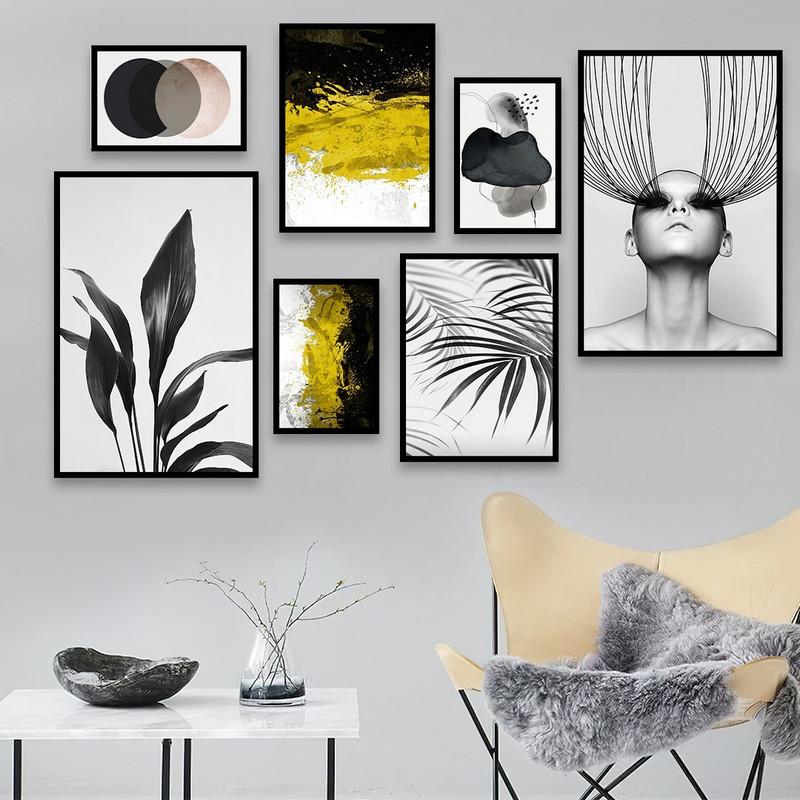 تابلو بکلیت طرح پرتره و نقاشی آبرنگ مدل B-734 مجموعه 7 عددی