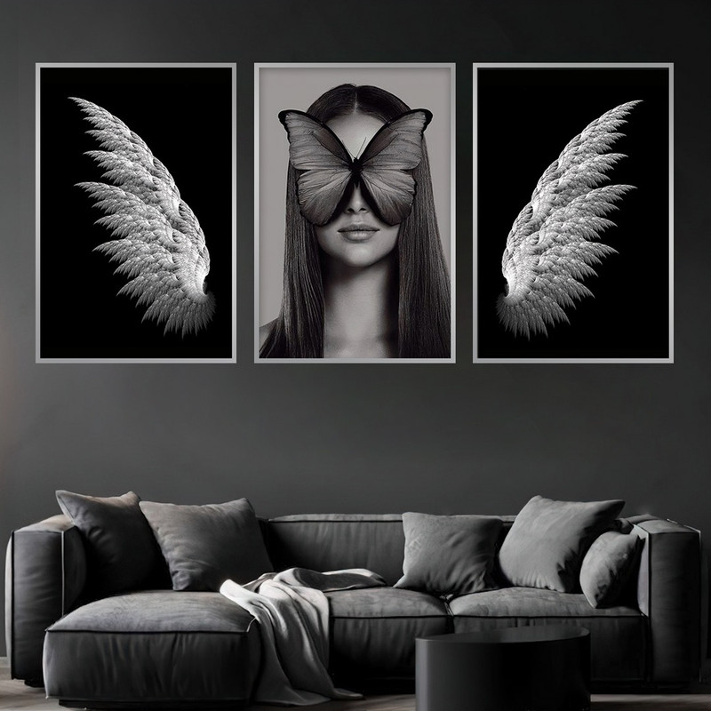 تابلو بکلیت طرح فرشته و پروانه مدل SI-793 مجموعه 3 عددی