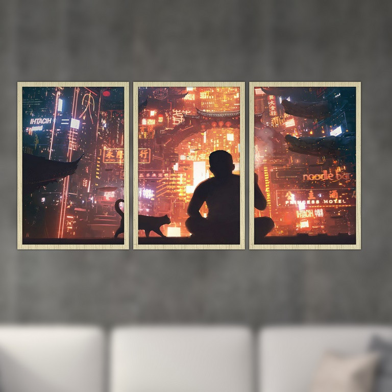 تابلو بکلیت طرح منظره شهری چین مدل S4800