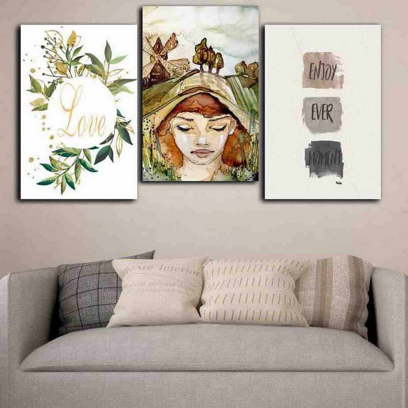 تابلو شاسی بکلیت طرح نقاشی کلاسیک و مدرن مدل SH-250 مجموعه 3 عددی