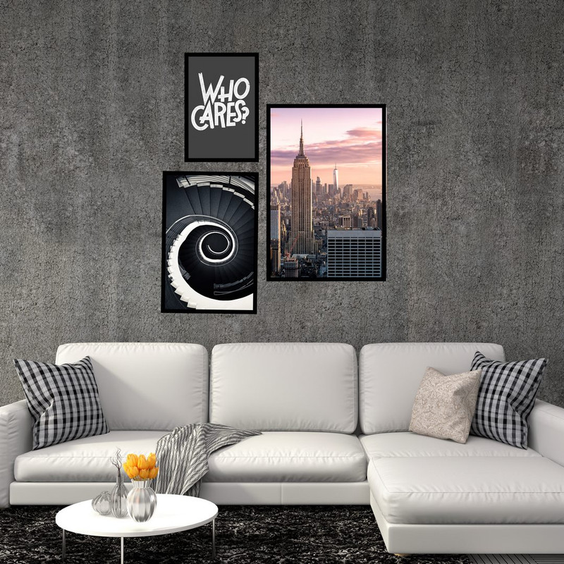 تابلو بکلیت طرح منظره شهری مدل B-433 مجموعه سه عددی