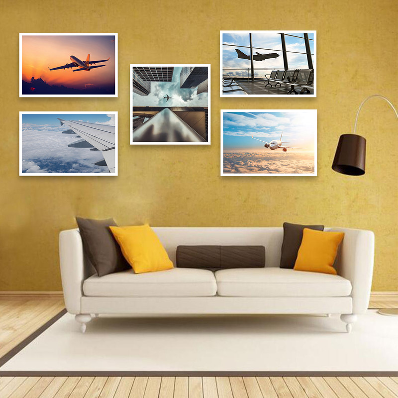 تابلو بکلیت طرح دفتر هواپیمایی و مسافرت هوایی مدل W-677 مجموعه 5 عددی