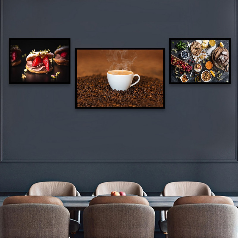 تابلو بکلیت طرح اوت میل و قهوه مدل B-830 مجموعه 3 عددی