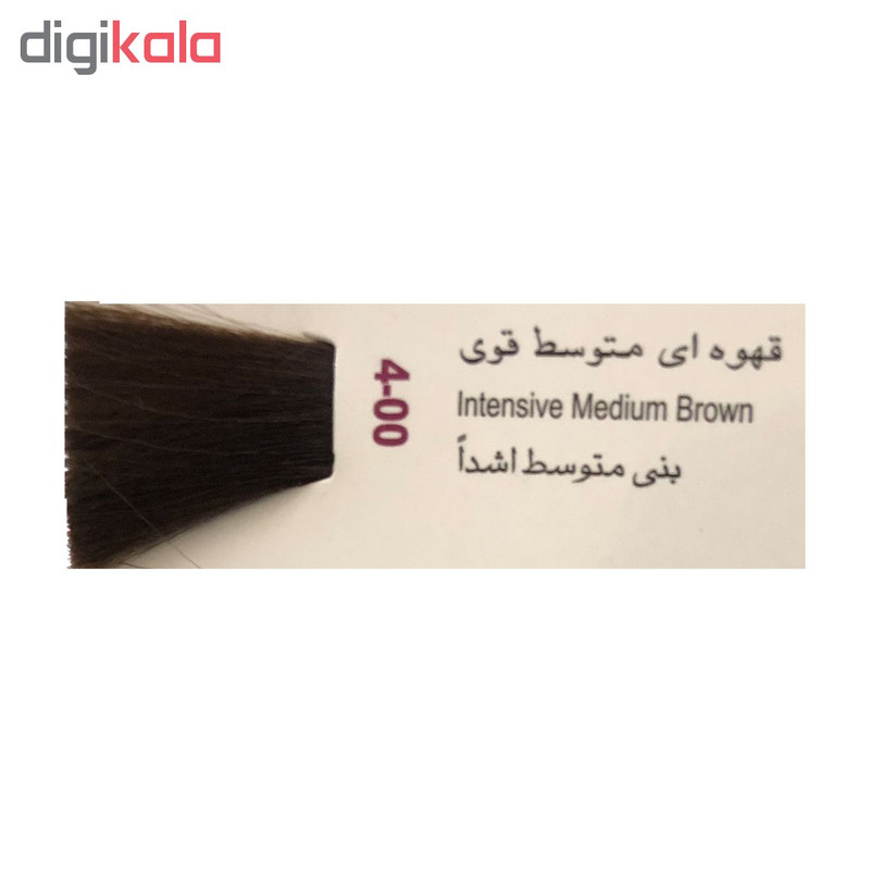 رنگ مو پادینا شماره 00-4 حجم 100 میلی لیتر رنگ قهوه ای متوسط