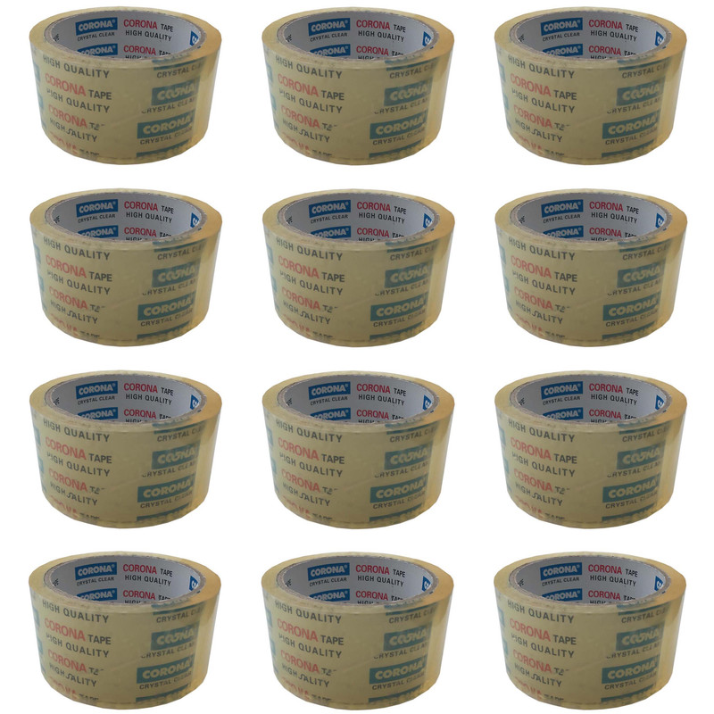 چسب پهن کرونا مدل 50mic عرض 4.8 سانتی متر بسته 12 عددی