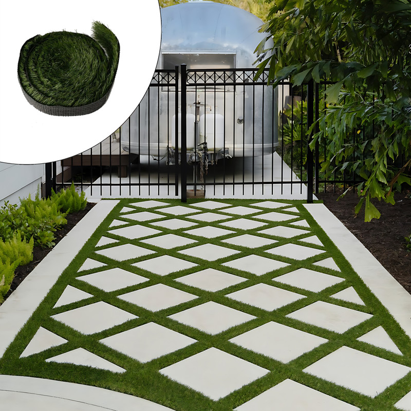 چمن مصنوعی مدل نواری کد z60 سایز 10x200 سانتیمتر 