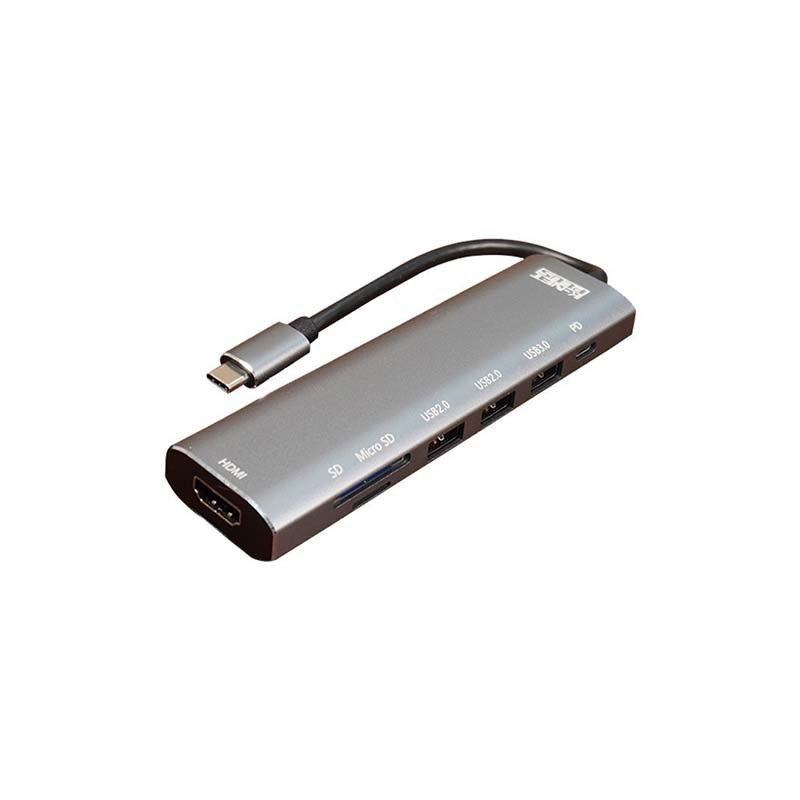 هاب 7 پورت USB-C کی نت پلاس مدل KP-MFCMS407
